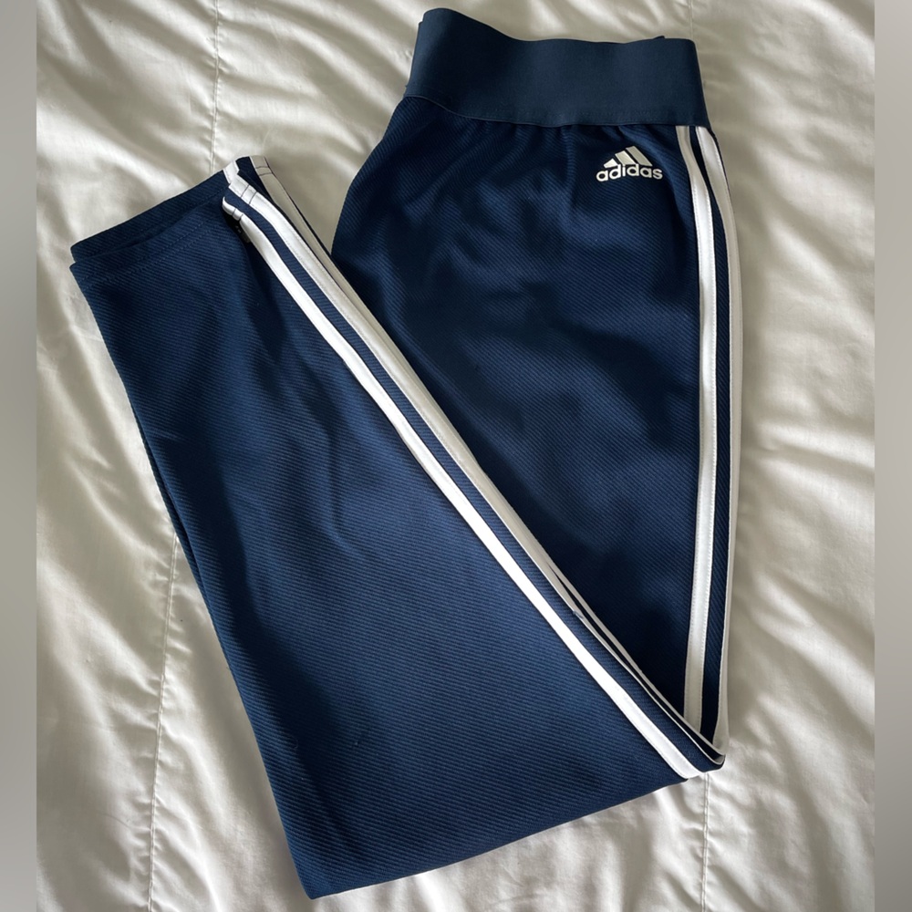 VGUC Adidas Women’s Relaxed Fit Elastic Waistband Trackpants w/Zipper Ankle Sz M